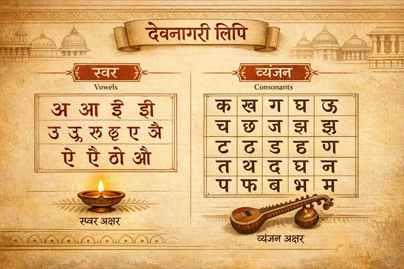 Consonants and Vowels: Structure of Devanagari Alphabet